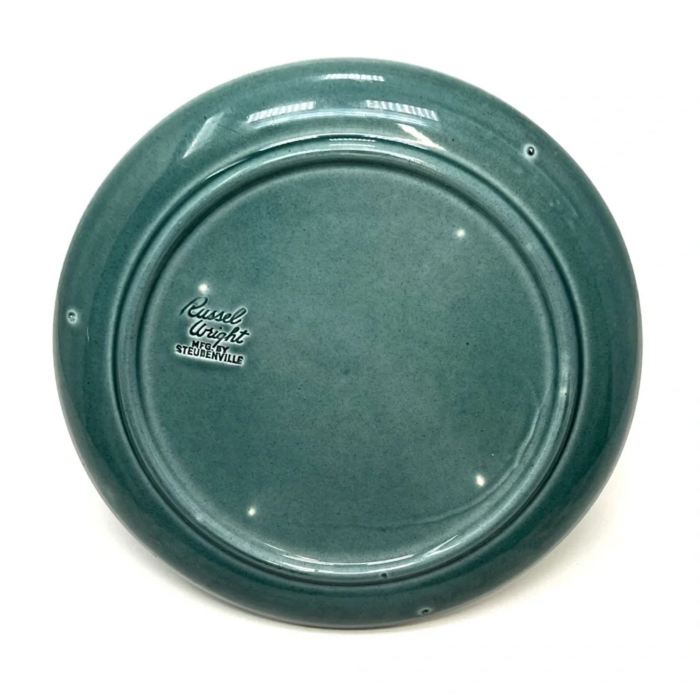 Vintage Russell Wright Steubenville Set of Two Dinner Plates Seafoam Green EUC